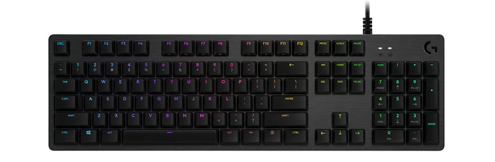 Logitech G G512 CARBON LIGHTSYNC RGB Mechanical Gaming Keyboard with GX Brown switches Gaming Keyboard | Wired, QWERTY, Full-size (100%), Carbon, Backlit