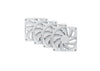 HYTE FAN- -FA12-WW-4 computer cooling system Computer case 12 cm White 4 pc(s)