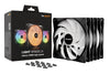 be quiet! LIGHT WINGS LX 140mm PWM High Speed 3-Pack Black Case Fan | 140mm 1800 RPM 75.3 CFM PWM RGB Rifle bearing Black