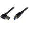 StarTech.com 1m Black SuperSpeed USB 3.0 Cable - Right Angle A to B - M/M