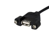 StarTech 1 ft Panel Mount USB Cable - USB A to Motherboard Header Cable F/F