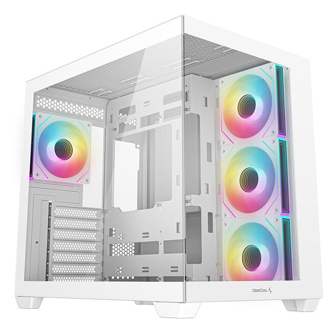 DeepCool CG530 4F WH ARGB Midi Tower PC Case White | Liquid Cooling Support