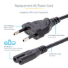 StarTech 2m (6ft) Laptop Power Cord, EU Plug to C7, 2.5A 250V, 18AWG, Laptop Replacement Cord, Printer Power Cable, Laptop Charger Cord, Laptop Power Brick Cord