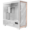 Antec FLUX PRO White EUV ARGB Full Tower PC Case White, Wood | Liquid Cooling Support