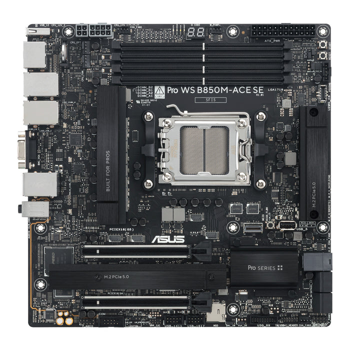 ASUS PRO WS B850M-ACE SE mATX Motherboard | AM5 | 4x DDR5 Slots