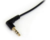 StarTech 3 ft Slim 3.5mm to Right Angle Stereo Audio Cable - M/M