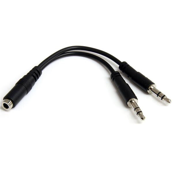.com 3.5mm 4 Position to 2x 3 Position 3.5mm Headset Splitter Adapter F M