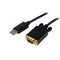 StarTech 10ft (3m) DisplayPort to VGA Cable - Active DisplayPort to VGA Adapter Cable - 1080p Video - DP to VGA Monitor Cable - DP 1.2 to VGA Converter - Latching DP Connector