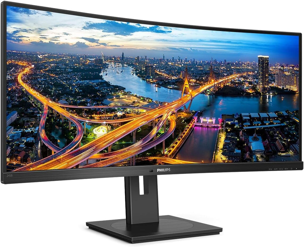 B Line 345B1C 00 34" Quad HD Curved Monitor 3440 x 1440 100Hz HDMI DP