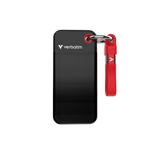 Verbatim Pocket SSD 2 TB Portable SSD | USB 3.2 Gen 2 Black, Red