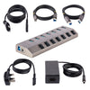 StarTech 7-Port Self-Powered USB-C Hub with Individual On/Off Switches, USB 3.0 5Gbps Expansion Hub w/Power Supply, Desktop/Laptop USB-C to USB-A Hub, USB Type C Hub w/BC 1.2