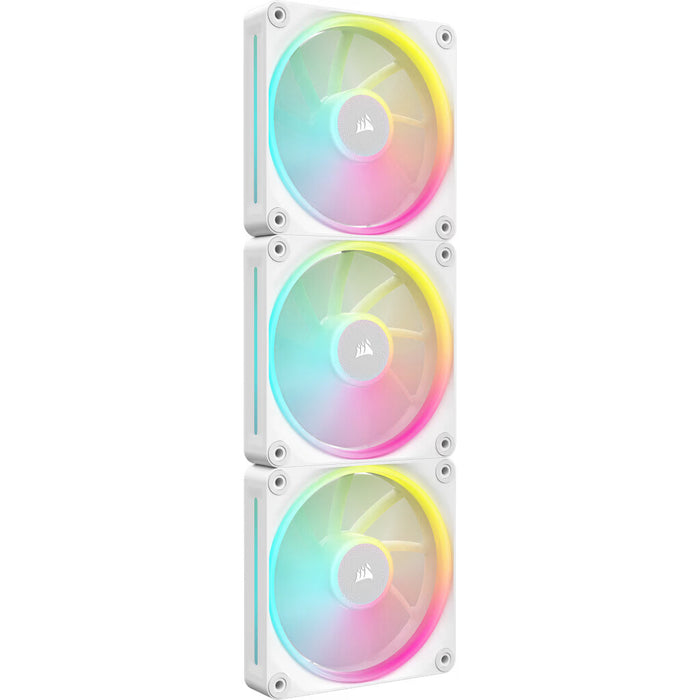 Corsair iCUE LINK LX120 3 Pack Case Fan | 120mm 2400 RPM 69.9 CFM PWM RGB Magnetic levitation bearing White