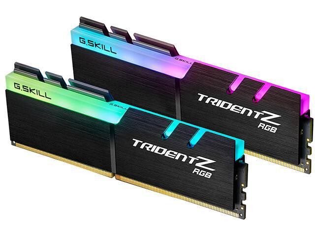 G.Skill Trident Z 32 GB (2x16 GB) DDR4 3200 MHz Memory Kit | CL16, Heatsink, ARGB