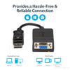 StarTech.com DisplayPort to VGA Adapter - Active DP to VGA Converter - 1080p Video - Durable - DP/DP++ Source to VGA Monitor Cable Adapter Dongle - DP 1.2 to VGA - Latching DP Connector