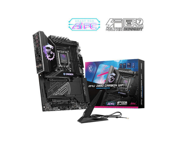 MSI MPG Z890 CARBON WIFI ATX Motherboard | LGA1851 | 4x DDR5 Slots | Wi-Fi 7