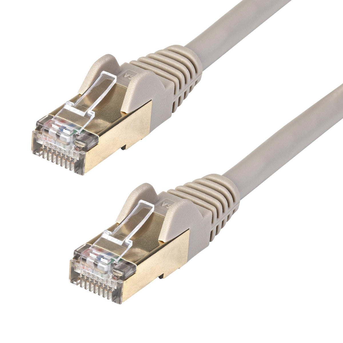 StarTech 5m CAT6a Ethernet Cable - 10 Gigabit Shielded Snagless RJ45 100W PoE Patch Cord - 10GbE STP Network Cable w/Strain Relief - Grey Fluke Tested/Wiring is UL Certified/TIA