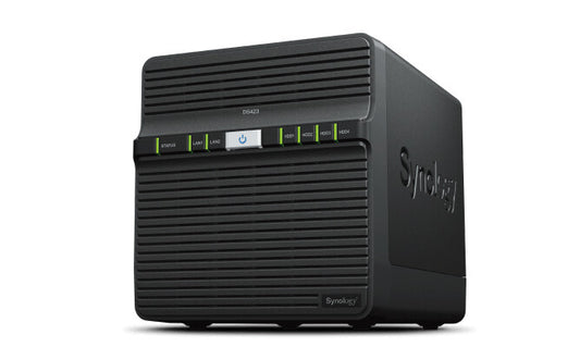 Synology DiskStation DS423 NAS | 4-bay, HDD & SSD, Realtek CPU, 2 GB GB RAM, 2 x LAN Ports