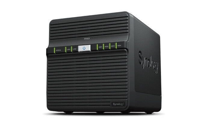Synology DiskStation DS423 NAS | 4-bay, HDD & SSD, Realtek CPU, 2 GB GB RAM, 2 x LAN Ports