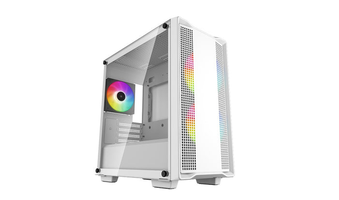 DeepCool CC360 WH ARGB Mini Tower PC Case White | Liquid Cooling Support