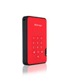 iStorage diskAshur2 128 GB Encrypted Portable SSD | USB 3.2 Gen 1 Red