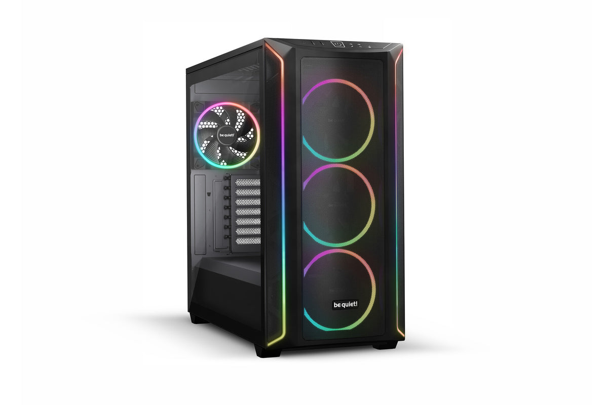 be quiet! Shadow Base 800 FX Black ARGB Midi Tower PC Case Black | Liquid Cooling Support