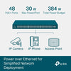 TP-Link Omada 52-Port Gigabit L2+ Managed Switch with 48-Port PoE+