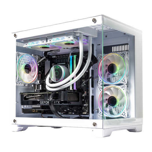 GTR Gaming PC | AMD Ryzen 7 7800X3D | RX 9070 XT 16GB | 32GB DDR5 5600MHz | 1TB NVMe SSD | 750W 80+ Bronze PSU | Wi-Fi | Windows 11 Home | ARGB Case - White