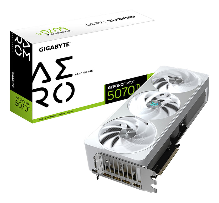 Gigabyte GeForce RTX 5070 Ti 16 GB GDDR7 Overclocked Graphics Card | PCIe 5.0 x16 | 3 x DP and 1 x HDMI | Active Cooling