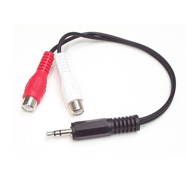 .com 6in Stereo Audio Cable 3.5mm Male to 2x RCA Female