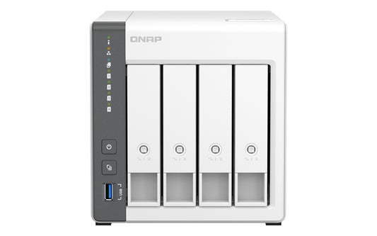 QNAP TS-433 Tower NAS with 4 x 6TB N300 Drives | 4-bay, HDD & SSD, 4 GB GB RAM, 2 x LAN Ports