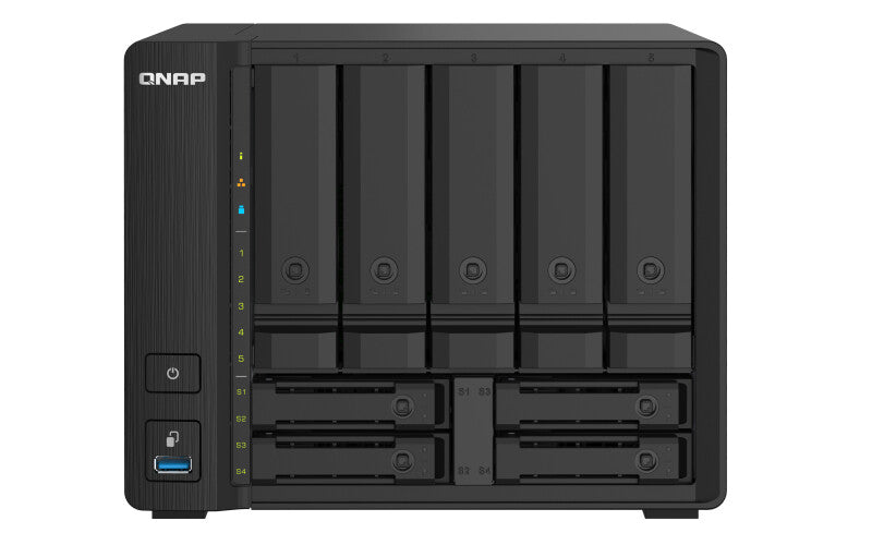 QNAP TS-932PX Tower NAS | 9-bay, HDD & SSD, Annapurna Labs CPU, 4 GB GB RAM, 2 x LAN Ports
