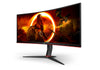 AOC G2 CU34G2XP/BK 34" UltraWide Quad HD Curved Gaming Monitor | 3440 x 1440 180Hz 1ms HDMI DP