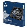 ARCTIC P12 Silent - Pressure-optimised Fan | 120mm 1050 RPM 24.1 CFM Fluid Dynamic Bearing (FDB) Black