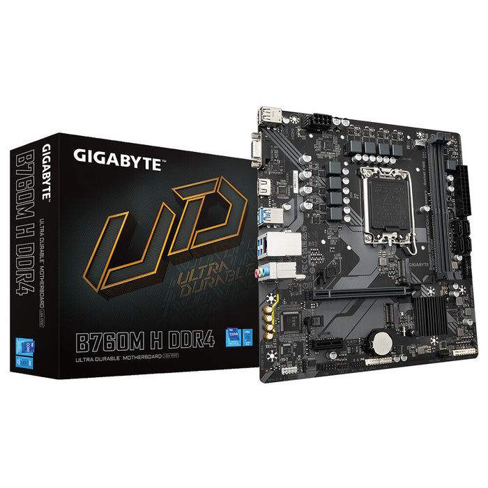 Gigabyte B760M H DDR4 (rev. 1.0) mATX Motherboard | LGA1700 | 2x DDR4 Slots