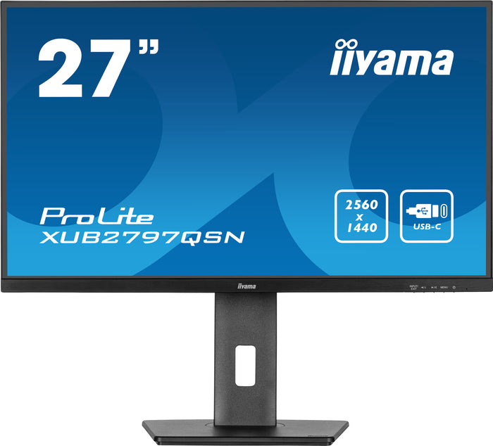 iiyama ProLite XUB2797QSN-B1 27" Wide Quad HD Monitor | 2560 x 1440 110Hz 1ms USB-C HDMI DP