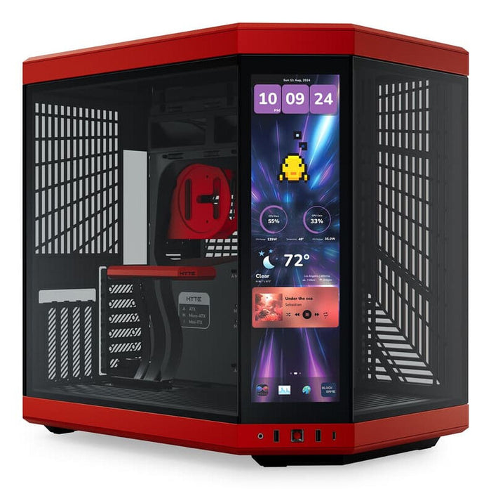 HYTE Y70 Touch Infinite Midi Tower PC Case Black, Cherry colour | Liquid Cooling Support