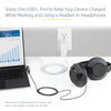 StarTech.com USB C Audio & Charge Adapter - USB-C Audio Adapter w/ USB-C Audio Headphone/Headset Port and 60W USB Type-C Power Delivery Pass-through Charger - For USB-C Phone/Tablet/Laptop