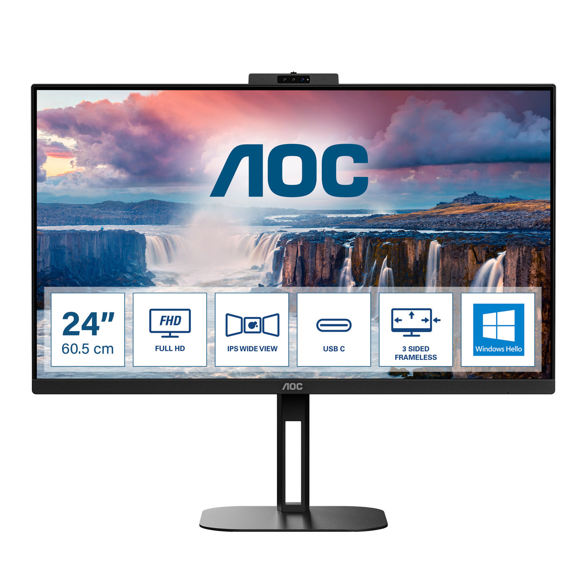 AOC V5 24V5CW 24" Full HD Monitor | 1920 x 1080 75Hz 1ms USB-C HDMI DP