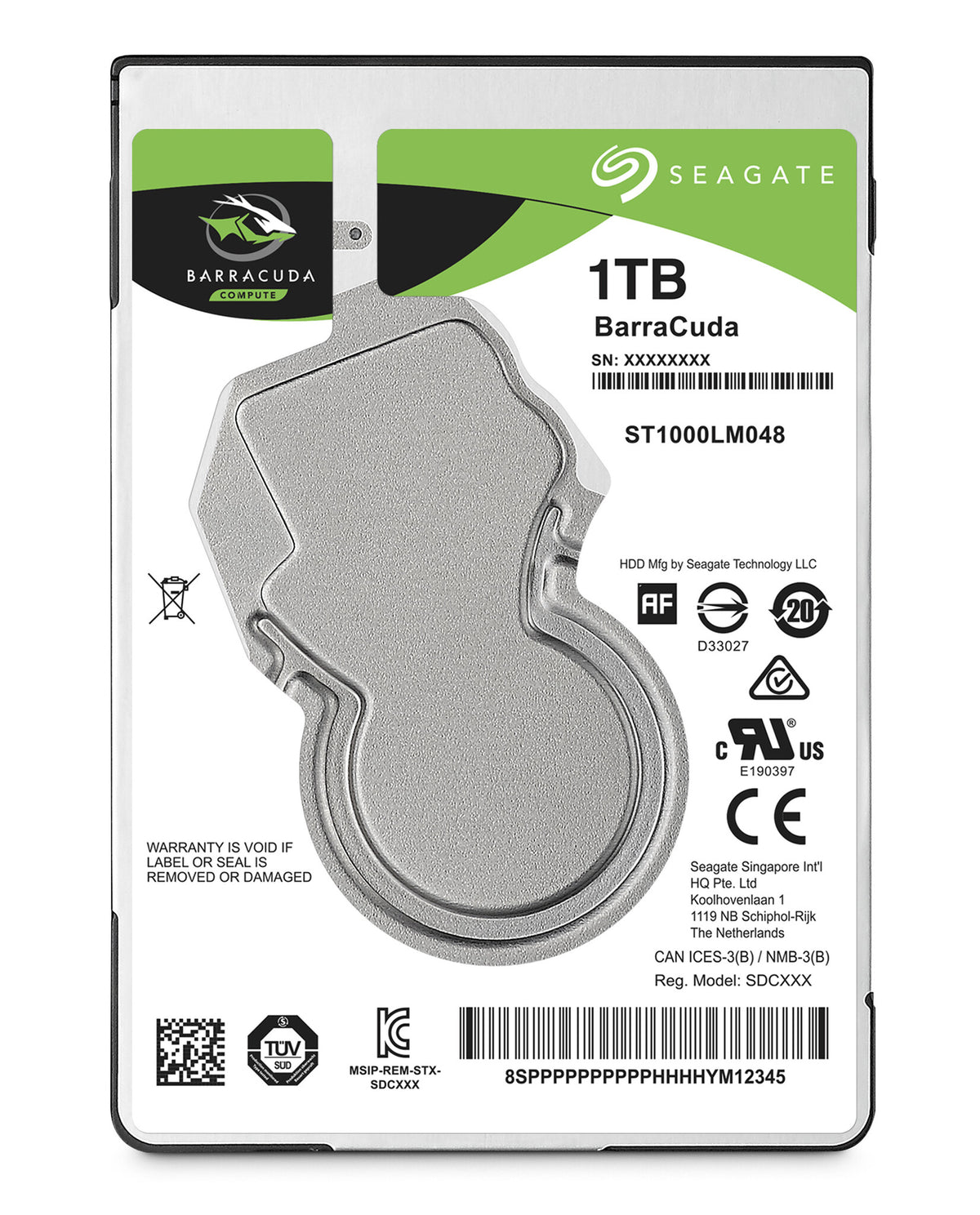 Seagate BarraCuda 2.5" 1 TB 2.5" 5400 RPM Laptop HDD | Serial ATA III