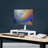 StarTech.com Ergonomic Monitor Riser Stand, Up to 33lb/15kg, Fixed height 3.5in/9cm, Desktop Computer Monitor/Laptop Riser, Steel Base, Quick Assembly, Optimize Desk Space