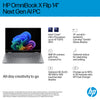 HP OmniBook X FlipNGAI 14-fm0005na Copilot+ PC Intel Core Ultra 5 226V Hybrid (2-in-1) 35.6 cm (14") Touchscreen 2K 16 GB LPDDR5x-SDRAM 512 GB SSD Wi-Fi 7 (802.11be) Windows 11 Home Silver