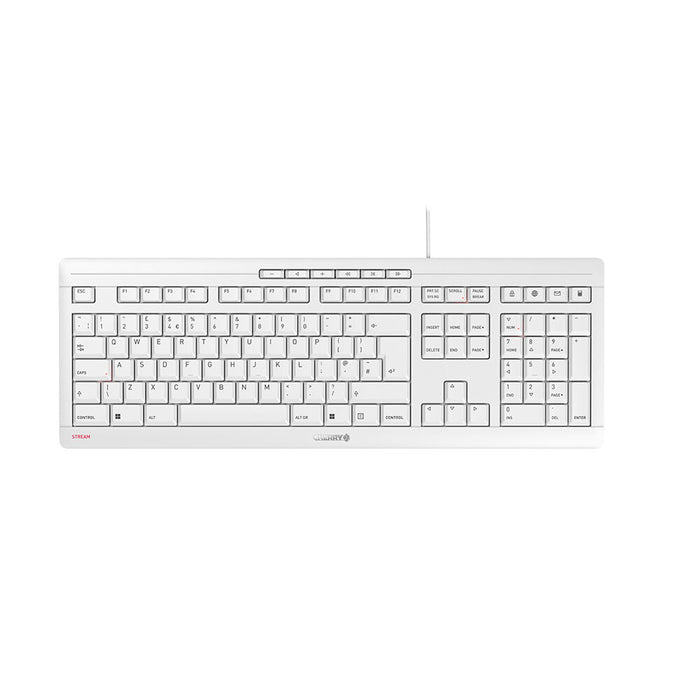 CHERRY STREAM KEYBOARD Keyboard | Wired, QWERTY, White