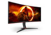 AOC G2 CU34G2XP/BK 34" UltraWide Quad HD Curved Gaming Monitor | 3440 x 1440 180Hz 1ms HDMI DP