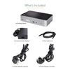 StarTech.com USB C Dock - 4K 60Hz Quad Monitor DisplayPort & HDMI - Universal USB-C Docking Station with 100W Power Delivery - USB Hub with 1x USB Type-C & 3x USB-A, Ethernet, Audio