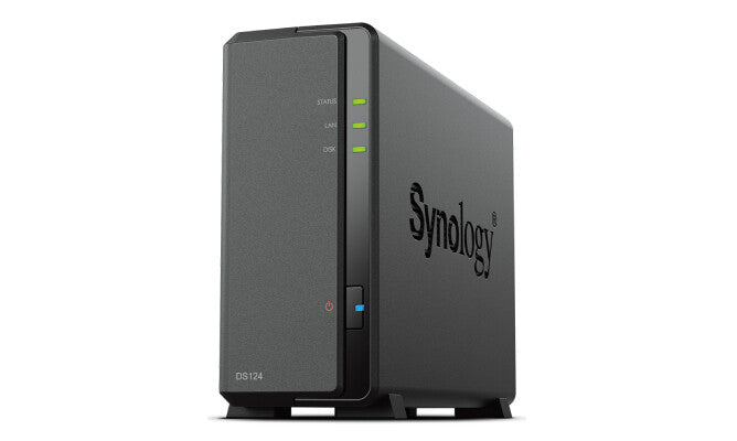 Synology DiskStation DS124 Desktop NAS with 1 x 4TB HAT3300 Drives | 1-bay, HDD & SSD, Realtek CPU, 1 GB GB RAM, 1 x LAN Ports
