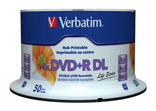 Verbatim blank DVD 8.5 GB DVD+R DL 50 pc(s)
