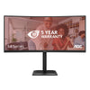 AOC E4 CU34E4CV computer monitor 86.4 cm (34") 3440 x 1440 pixels UltraWide Quad HD LCD Black