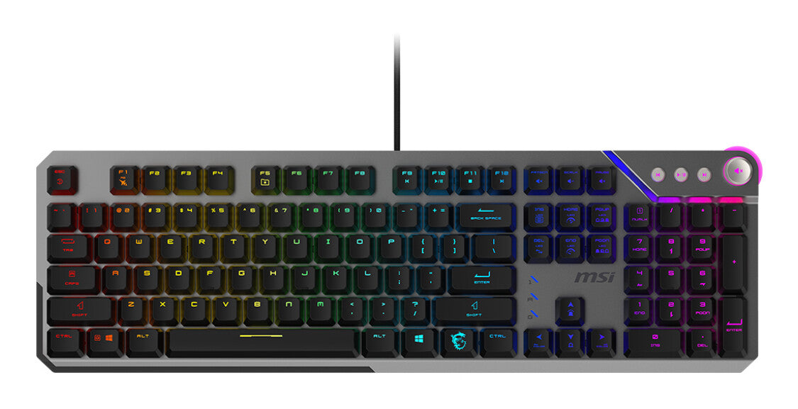 MSI STRIKE 600 SILENT UK Mechanical Gaming Keyboard | Wired, QWERTY, Full-size (100%), Black, Backlit