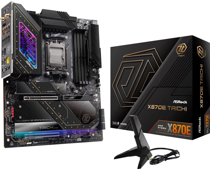 Asrock X870E Taichi EATX Motherboard | AM5 | 4x DDR5 Slots | Wi-Fi 7