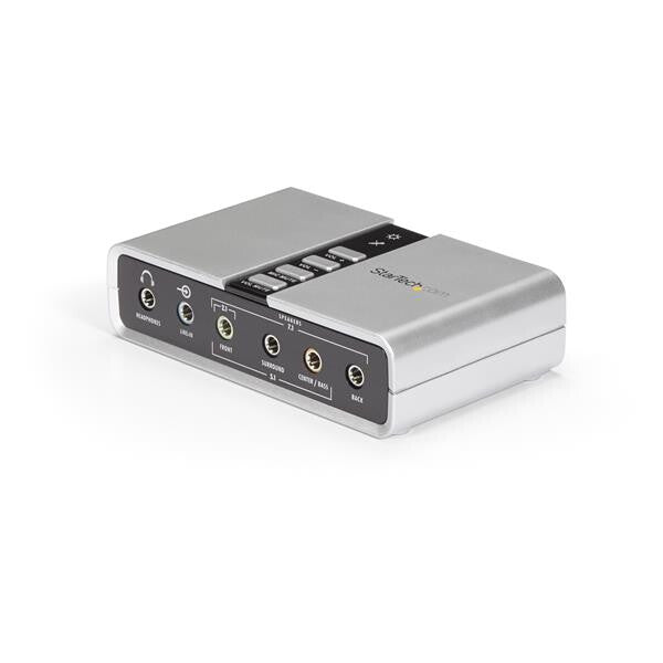 StarTech 7.1 USB Audio Adapter External Sound Card with SPDIF Digital Audio 7.1 Channels Sound Card | USB 16-bit